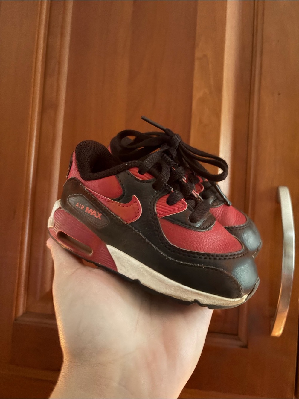 Nike | Air Max 90 Toddler Black & Red Sneakers | Size 6C